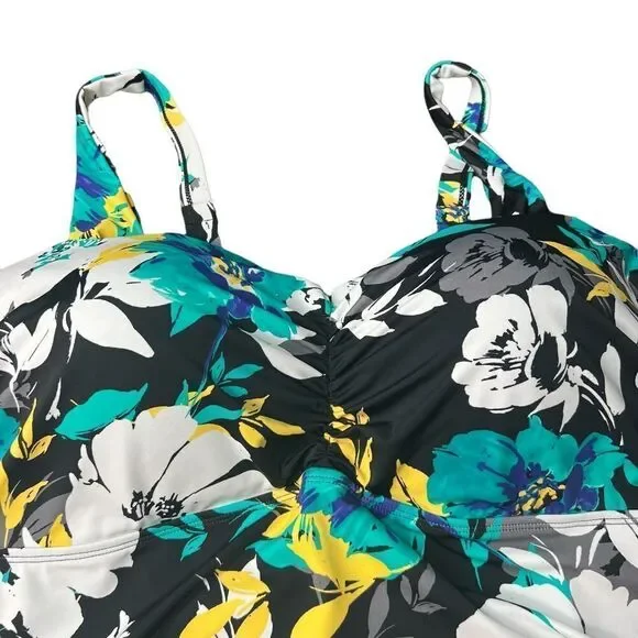 Swimsuits For All Floral One Piece Bathing Suit - Picture 7 of 10